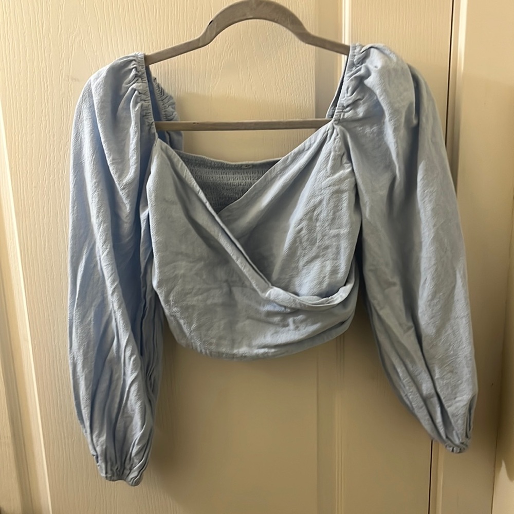 Blue crop top